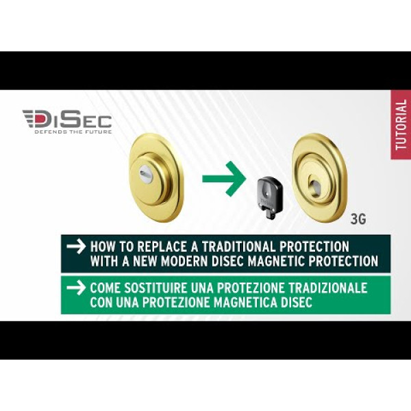 DEFENDER MAGNETICO 3G DIAMOND DISEC 3GD2STB25D1A2 OTTONE LUCIDO H 25 MM