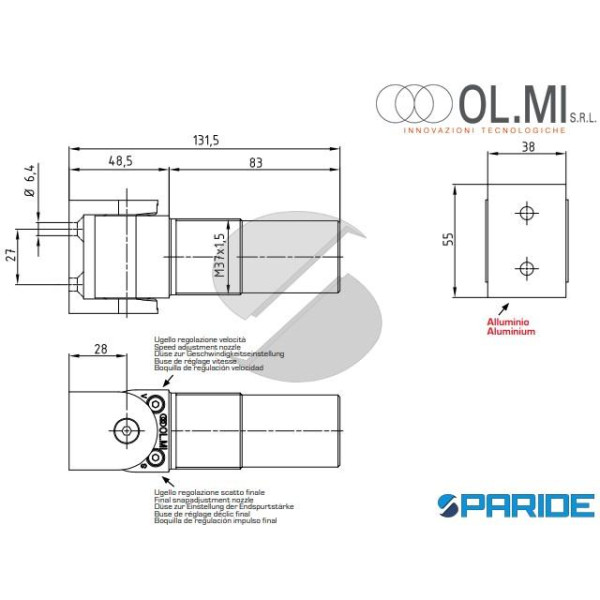 CARDINE AVVITARE ARIETE 108SF S OLEODINAMICO OLMI