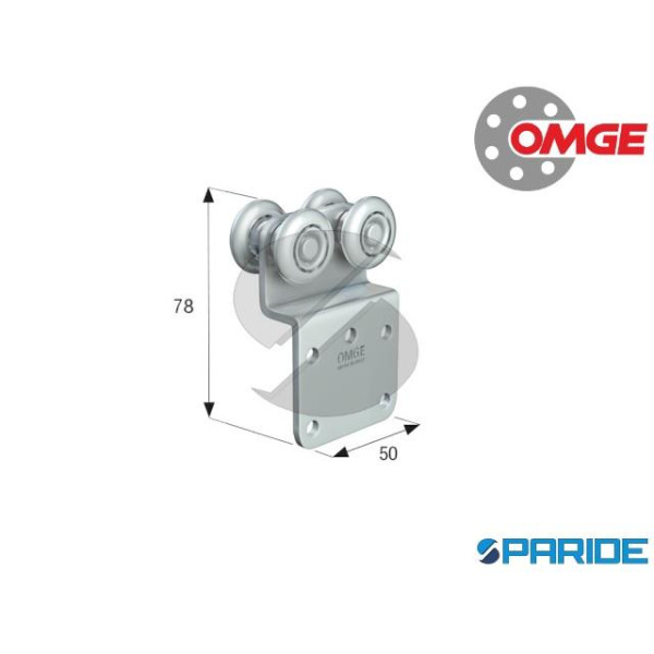 CARRELLO 4 RUOTE ACCIAIO D 24 MM 1109 OMGE