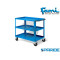 CARRELLO CLEVER LARGE FAMI CON PIANO IN ACCIAIO AGGIUNTIVO BLU RAL 5012