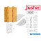 CERNIERA A MOLLA DOPPIA AZIONE DA R40 180 PROFILO 40 ORO JUSTOR R-5934 02