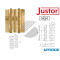 CERNIERA A MOLLA DOPPIA AZIONE DA R40 180 PROFILO R40 ORO BRILLANTE JUSTOR R-5934 04