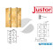 CERNIERA A MOLLA DOPPIA AZIONE DAW 180 A MURO ORO BRILLANTE JUSTOR 6934 04