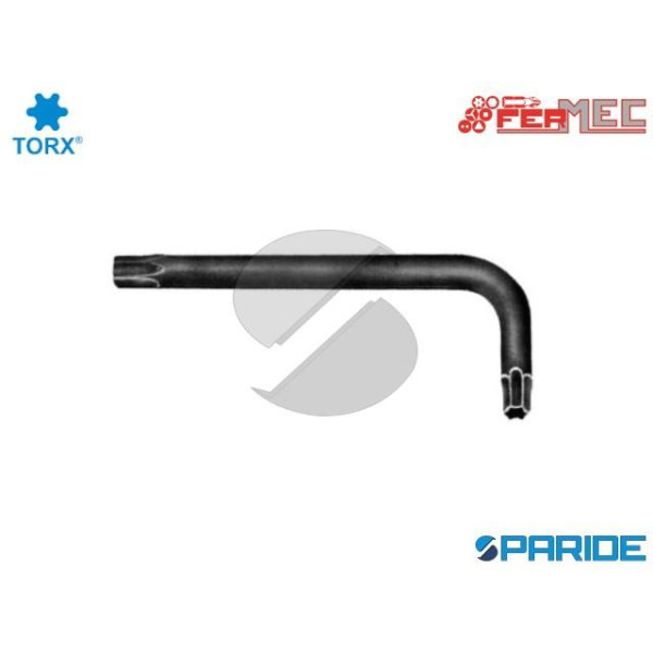 CHIAVE TORX PIEGATA BRUNITA TX 25 L 75 MM 600-T27 ...