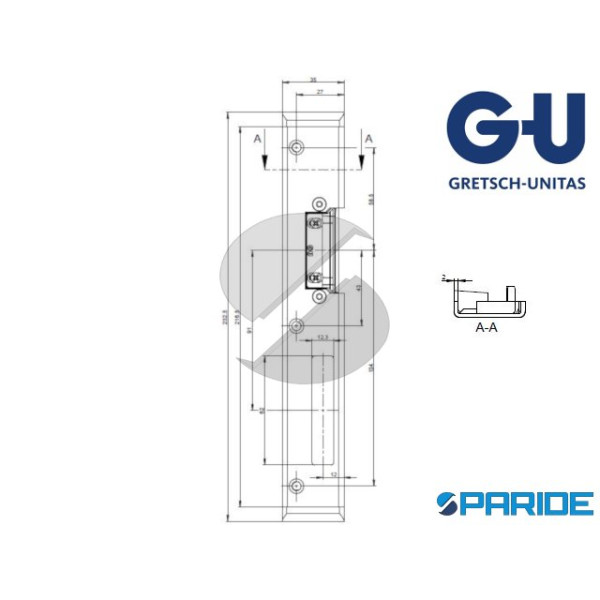 CONTROPIASTRA CENTRALE 6-37558-2R-R-1 PVC GU DESTR...