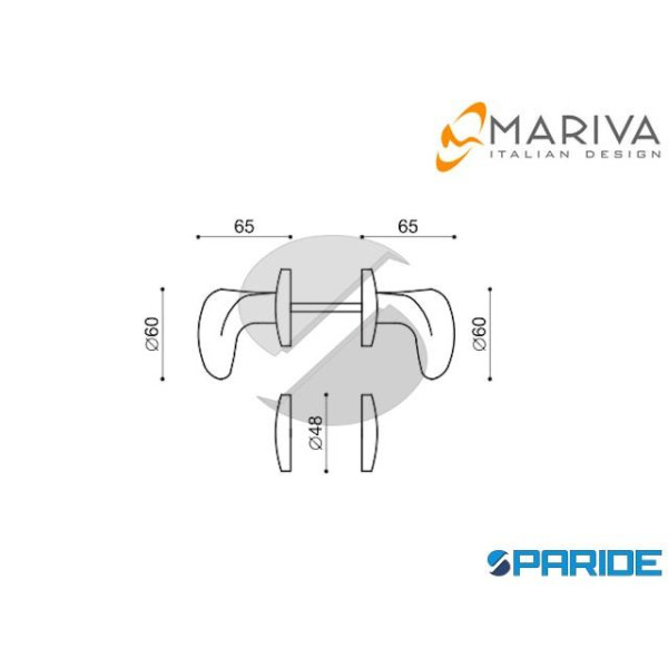 COPPIA POMOLI LUNIK 139C RB CROMO SATINATO MARIVA