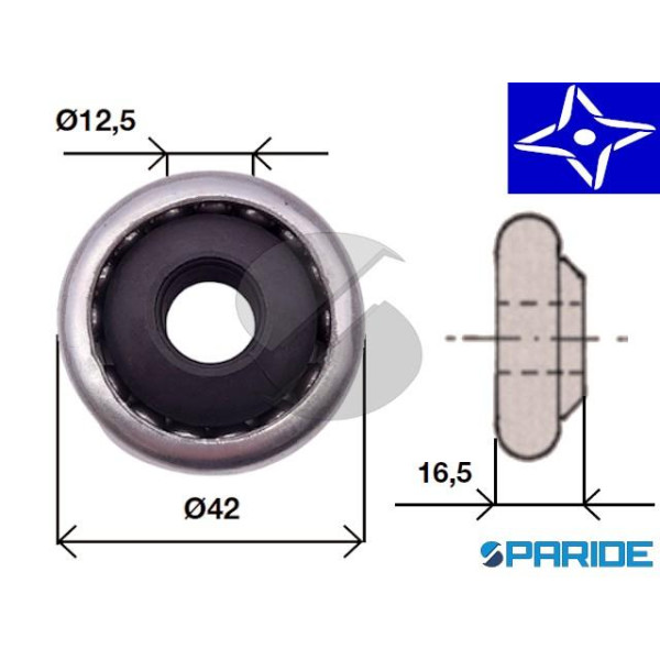 CUSCINETTO A SFERE TIPO G BOCCOLA NYLON D 42 MM