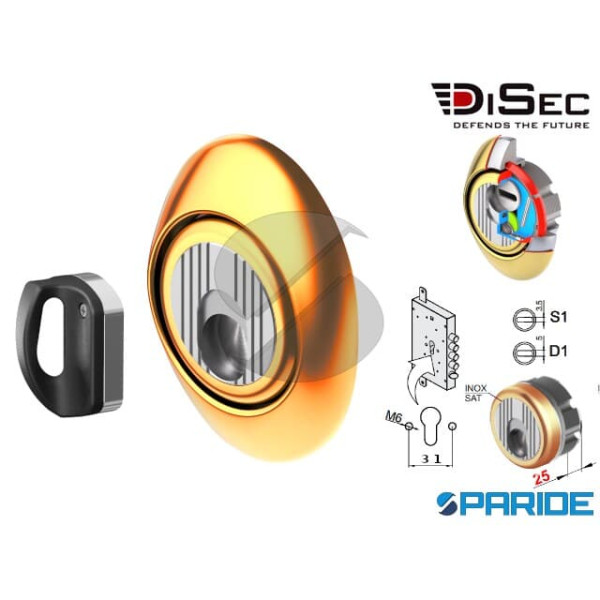 DEFENDER MAGNETICO 3G DIAMOND DISEC 3GD3STB25D1AB PER ATRA BRONZO H 25 MM