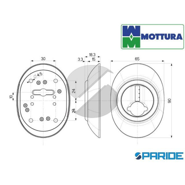 DEFENDER MAGNETICO DOPPIA MAPPA DF430 MOTTURA CROMO SATINATO ANTIACIDO 2 CHIAVI