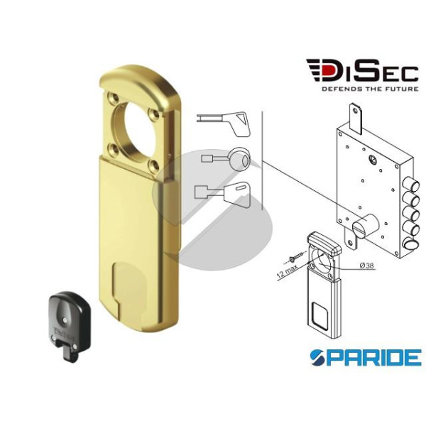 DEFENDER MAGNETICO MG4104W DISEC PER CILINDRO A POMPA PVD OTTONE