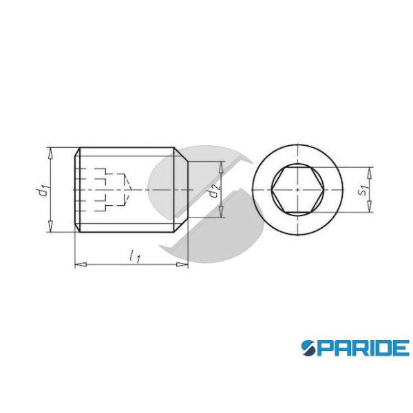 GRANO INOX A PUNTA COPPA M 12X40 DIN 916 ISO 4029 UNI 5929