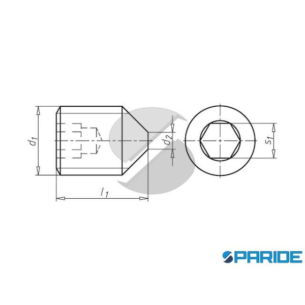 GRANO INOX A PUNTA M 5X45 DIN 914 ISO 4027 UNI 5927