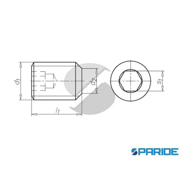 GRANO INOX PIANO M 10X25 DIN 913 ISO 4026 UNI 5923