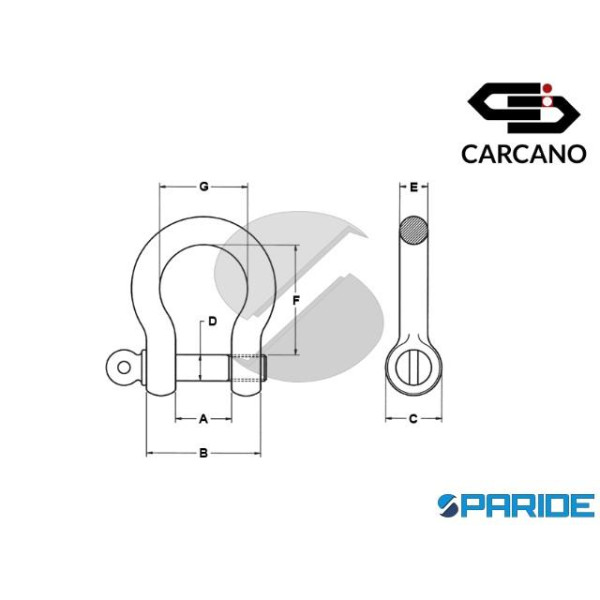 GRILLO OMEGA ZINCATO 8 MM DI SOLLEVAMENTO