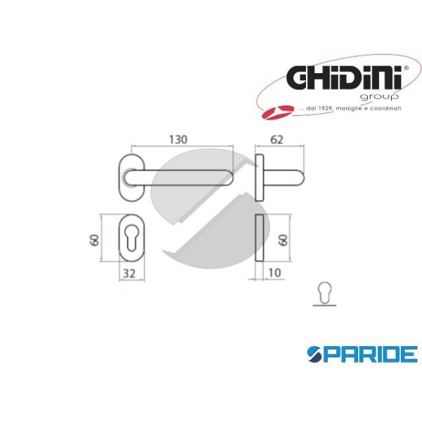 GUARNITURA STEEL 1 Q8 RBOYC INOX 99546225555 GHIDINI FORO YALE