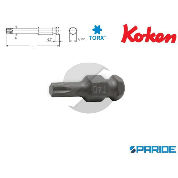 INSERTO 7\16 TORX TX 40 L 35 MM 183T-35 KOKEN IMPA...