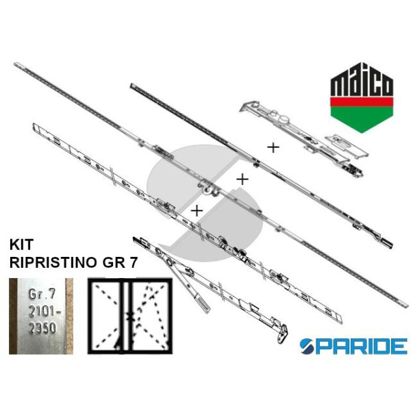 KIT CREMONESE FIX E 15 GR 7 HBB 2101-2350 MM 52410 MAICO MULTI TREND 2 ANTE EURONUT