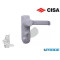 MANIGLIA CON CILINDRO INFERIORE 07078 68 0 B9 CISA GRIGIO ACCIAIO