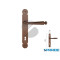 MANIGLIA CON PLACCA RUGGINE FM380NMR FORO PATENT PER PORTE IL FORGIATO