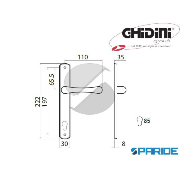 MANIGLIA LINDA RIBASSATA PY85RS YALE OCS 55429055003 GHIDINI