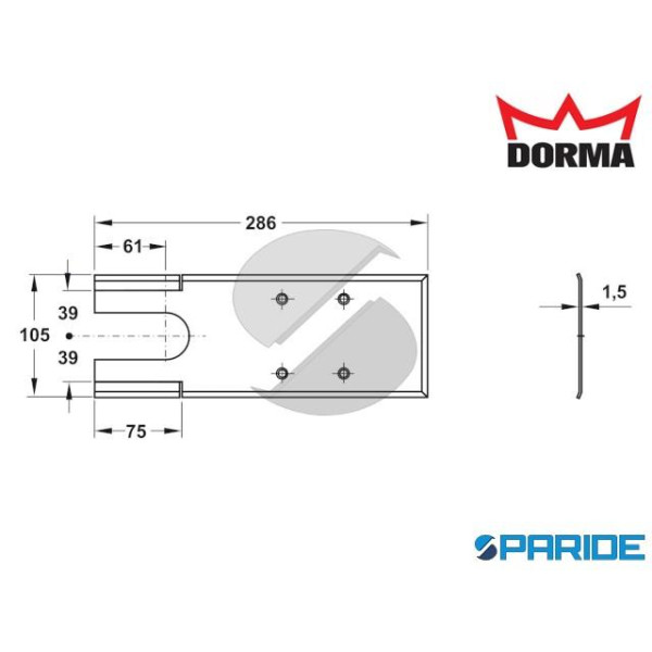 PIASTRA DI COPERTURA INOX PER BTS 75 V DORMA