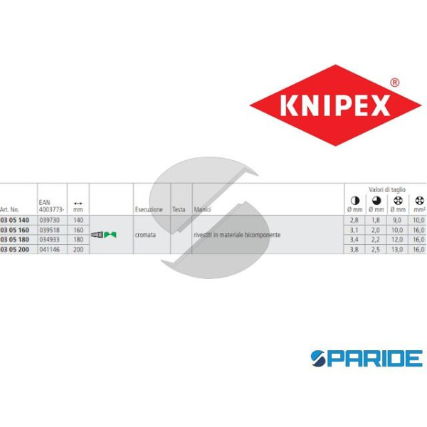 PINZA UNIVERSALE 03 05 140 KNIPEX