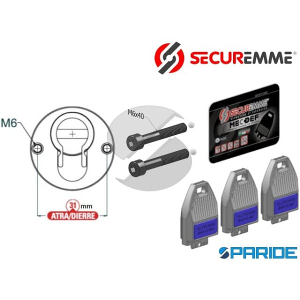 PROTETTORE MAGNETICO MEC-DEF SECUREMME BRONZATO KIT FORZIERE ANTISTRAPPO PER ATRA