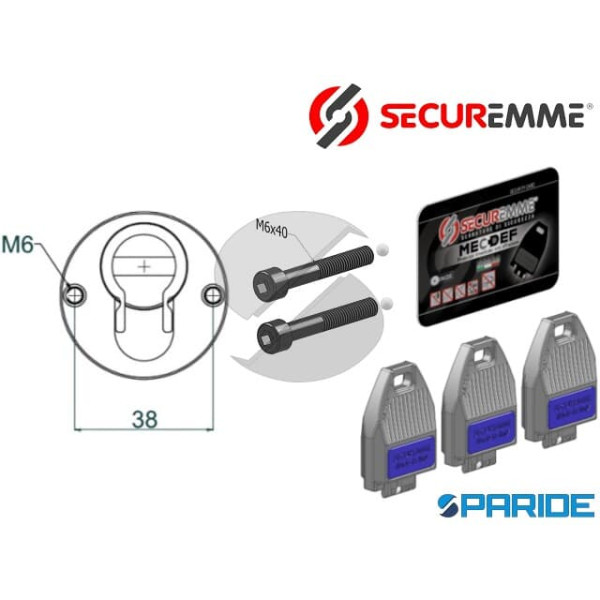 PROTETTORE MECCANICO MEC-DEF SECUREMME BRONZATO KIT FORZIERE ANTISTRAPPO