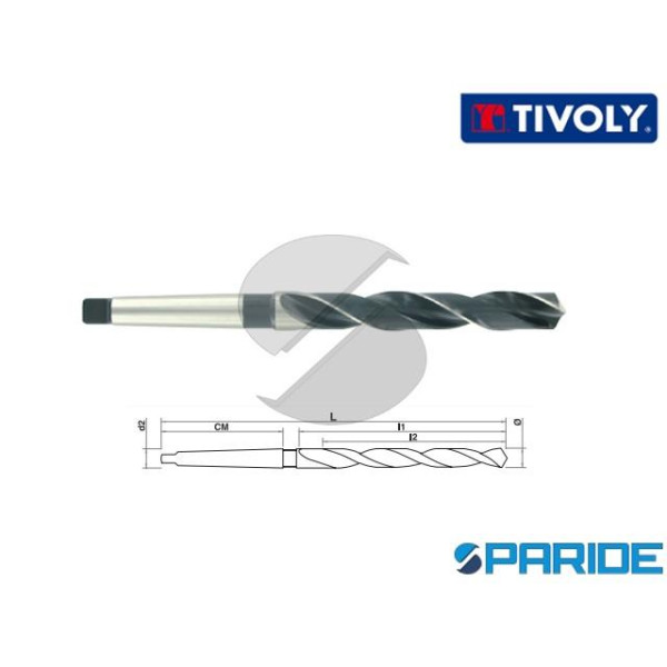 PUNTA HSS D 15,00 MM 0200 TIVOLY CONO MORSE CORTO