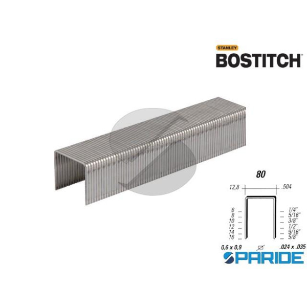 PUNTI SERIE 80 12 MM GALV 1801201Z BOSTICH 10000 P...