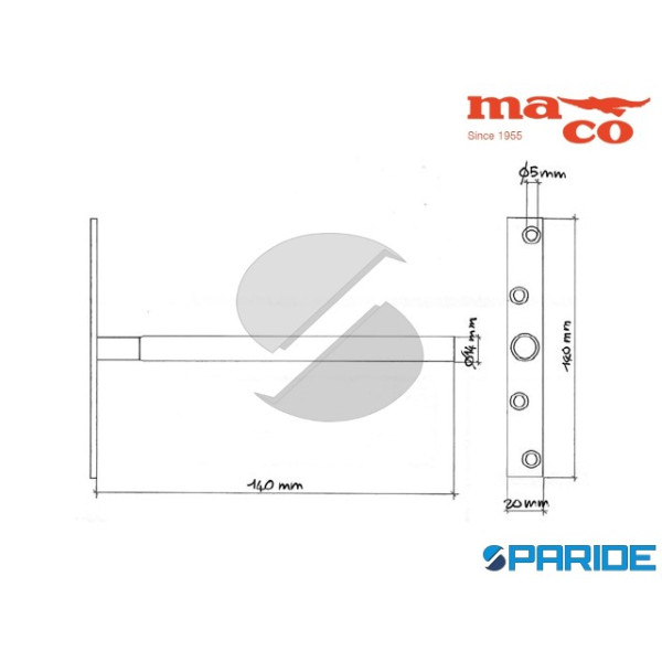 REGGIMENSOLA TUBO D 14 L 140 MM 0810 MACO