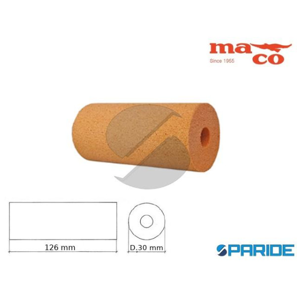 RULLO PER COLLA D 65 MM L 140 MM ROSSO SPUGNOSO 12...