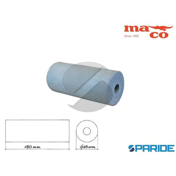 RULLO PER COLLA D 65 MM L 180 MM GRIGIO ZIGRINATO 0881 MACO