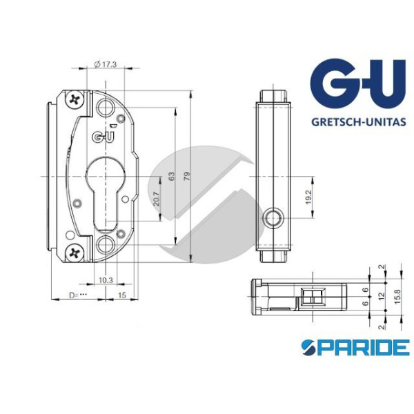 SCATOLA CILINDRO PER CREMONESE E 25 6-39964-25-0-1 GU