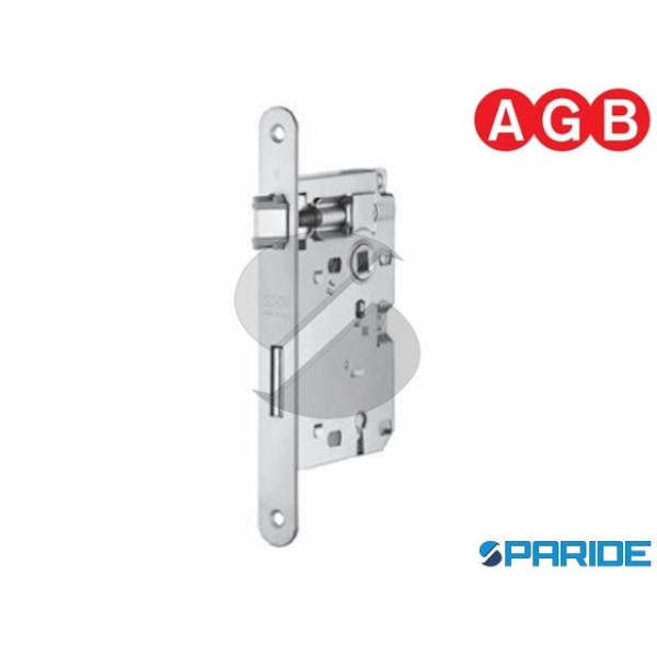 SERRATURA AGB PATENT E 45 F 20 PICCOLA CROMO SATIN...