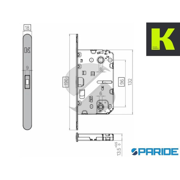 SERRATURA MAGNETICA E 50 FORO BAGNO SPINOFF PREMIUM KM003CMA KRONA KOBLENZ