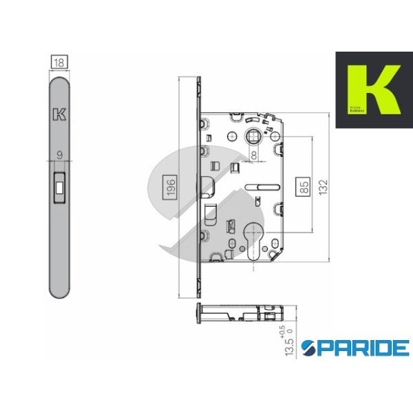 SERRATURA MAGNETICA E 50 FORO CILINDRO SPINOFF PREMIUM KM002CMA KRONA KOBLENZ