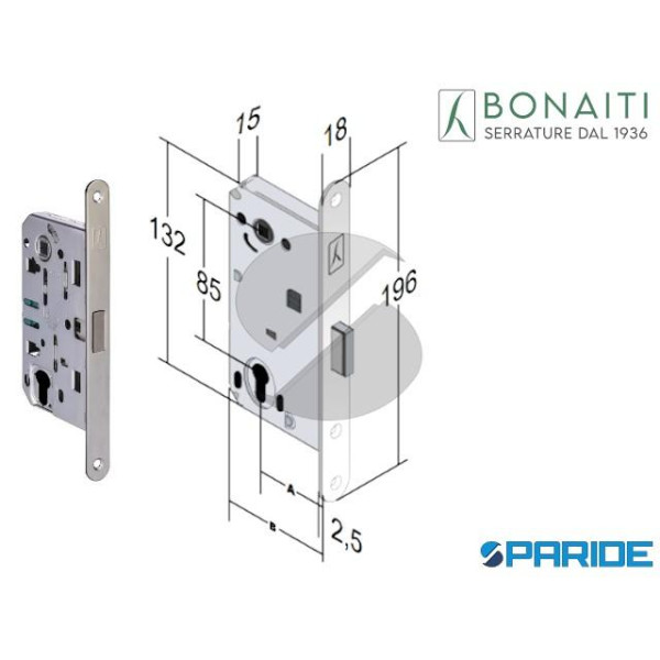 SERRATURA MAGNETICA E 50 V69 B FORTY NG BONAITI CR...