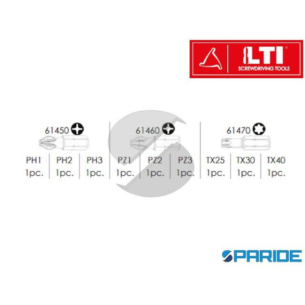 SET INSERTI 1\4 10 PZ MYBIT10 COLOUR PER AVVITATORI 66005430 KRINO