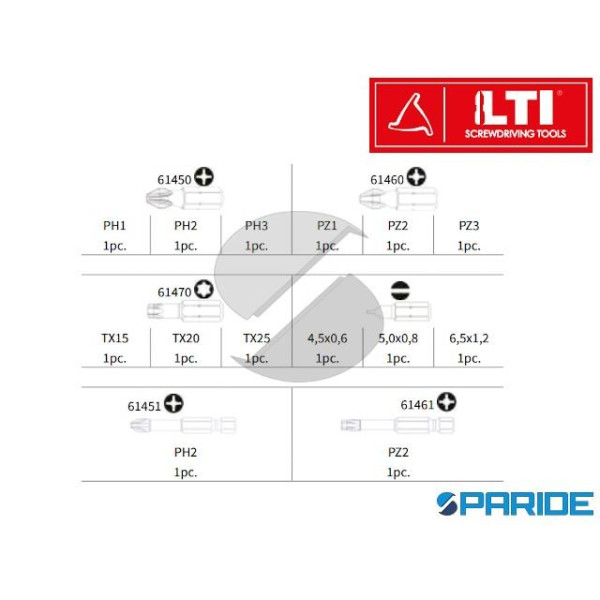 SET INSERTI 15 PZ MYBIT 15 COLOR KRINO PER AVVITATORI 66006030 KRINO