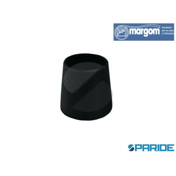 TAPPO CONICO D 4 MM IN PVC NERO