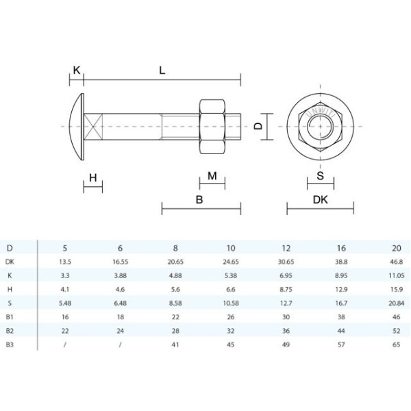 VITE TTDE INOX M10X20 PER LEGNO DIN 603 ISO 8677 UNI 5732